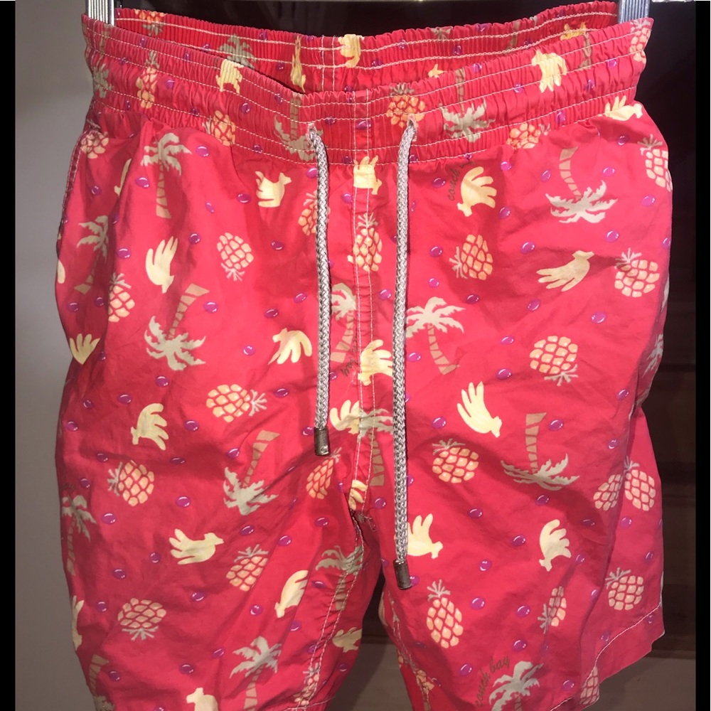 Conch Bay Pink/Red swim shorts